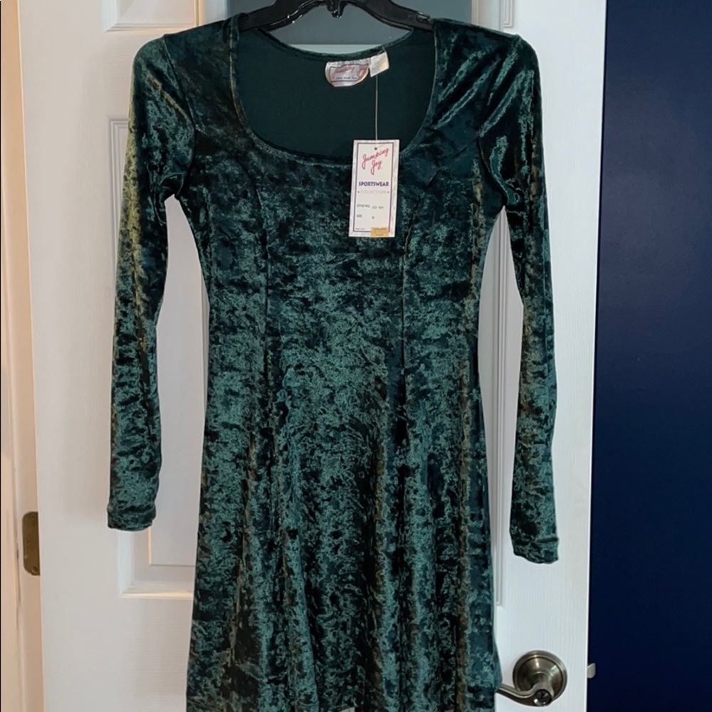 NWT Long sleeved green dress